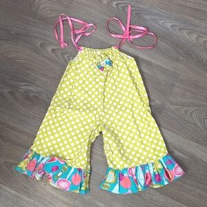 ❤️5/$25 HP🤩 EUC Homemade One Piece Poka Dot Christmas  Outfit